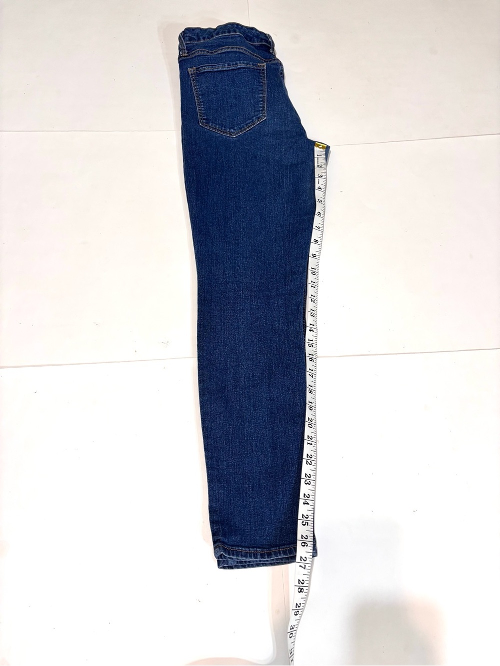 50. Old Navy Women's Skinny Mid Rise Jeans - Dark Blue - Picture 8 of 12